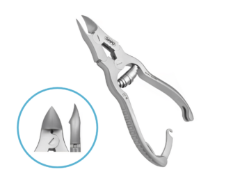 Double Action Nail Nipper Curved Jaw Barrel Spring 12cm