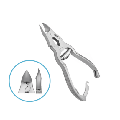 Double Action Nail Nipper Curved Jaw Barrel Spring 12cm