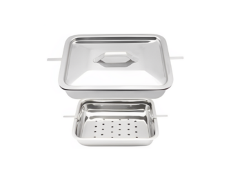 Instrument Sterilization Tray with Lid Size 8X6X2