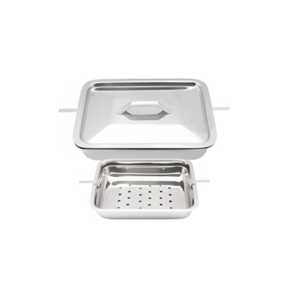 Instrument Sterilization Tray with Lid Size 8X8X2
